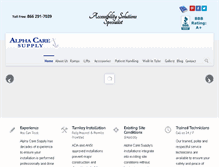 Tablet Screenshot of alphacaresupply.com